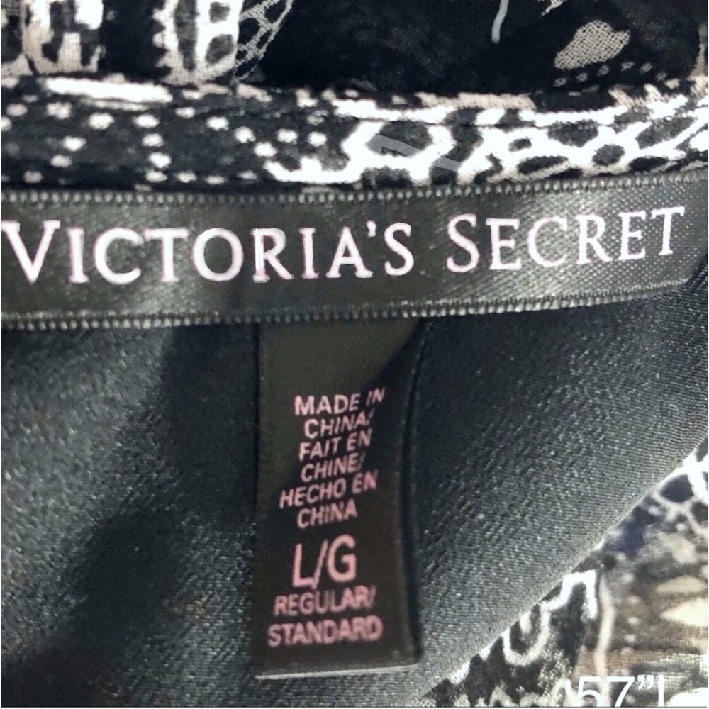 Victoria Secret Sleeveless Black/Cream Paisley Maxi Dress Size Large - Picture 5 of 7